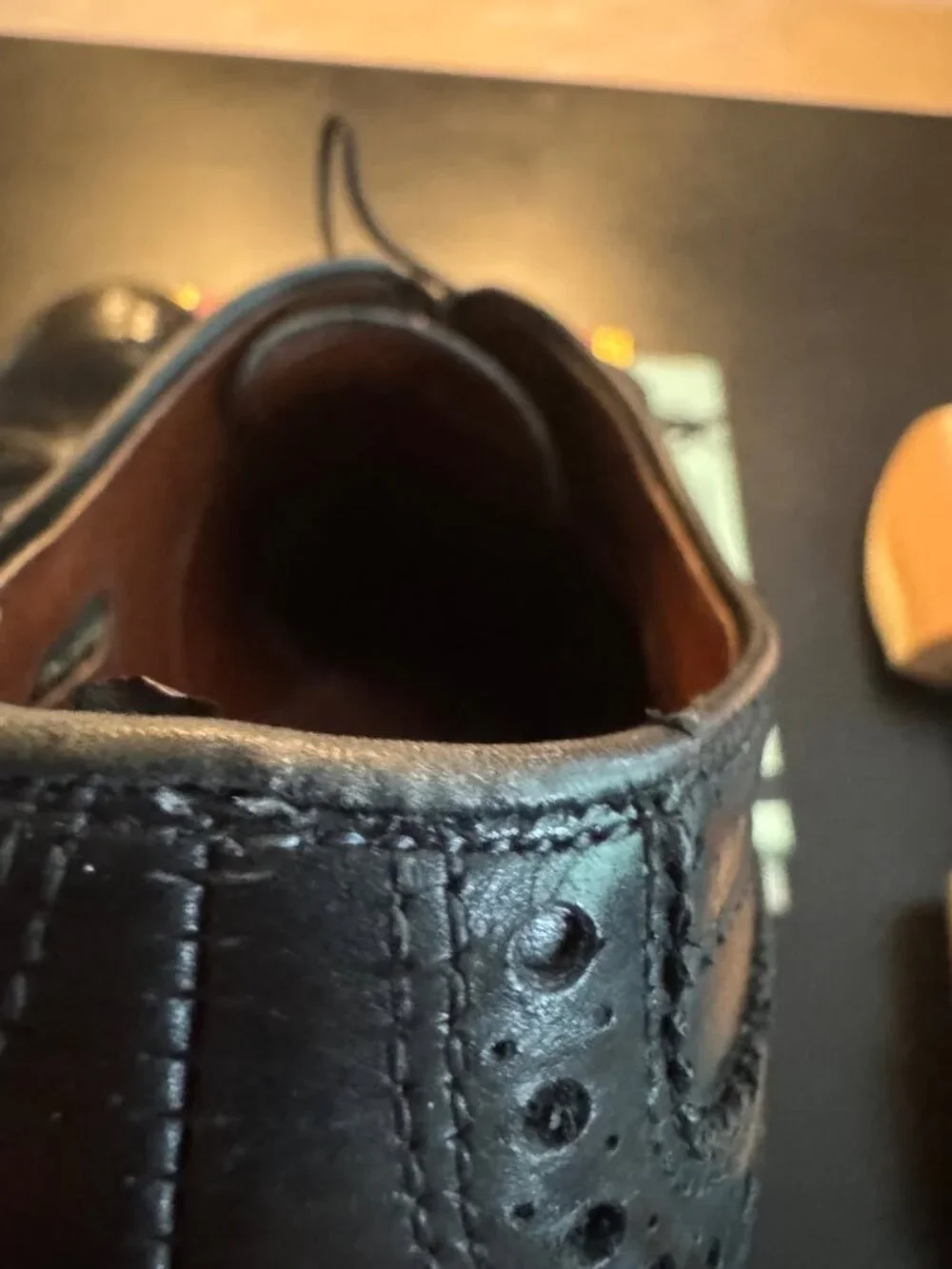 Allen Edmonds McAllister Black Wingtip Oxford Dress Shoes — Men’s 11.5 D
